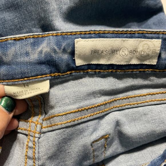 Treasure & Bond Raw Hem Jeans Big Girls Size 14 - Picture 7 of 7